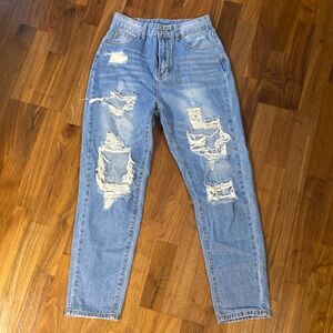 SHEIN Distressed blue jeans 5 pocket